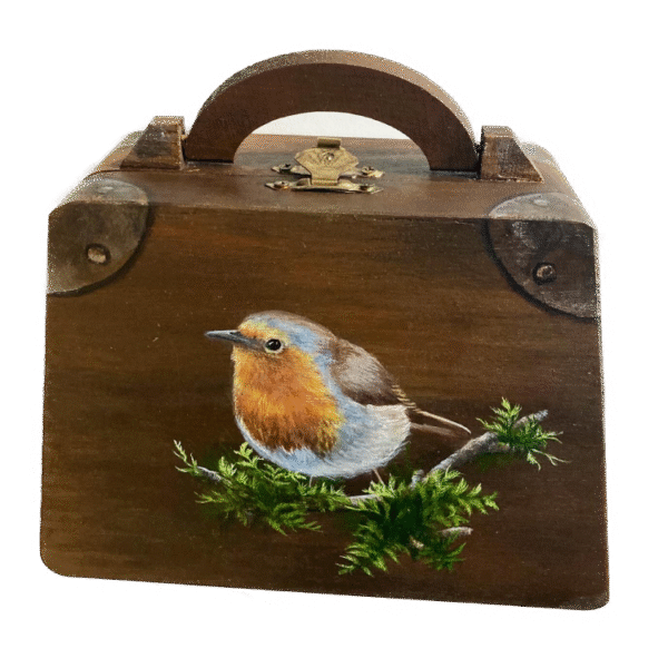 Roodborst koffertje