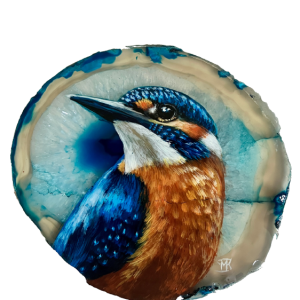 IJsvogel agaat closeup verkocht