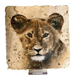 Leeuwenwelp travertin